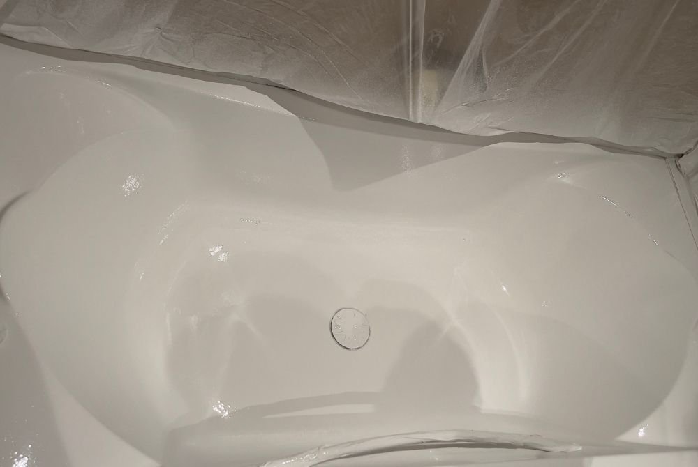 Bathtub after reglazing